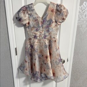 Rare Editions Cream Puff Sleeve Dress